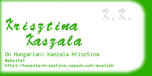 krisztina kaszala business card